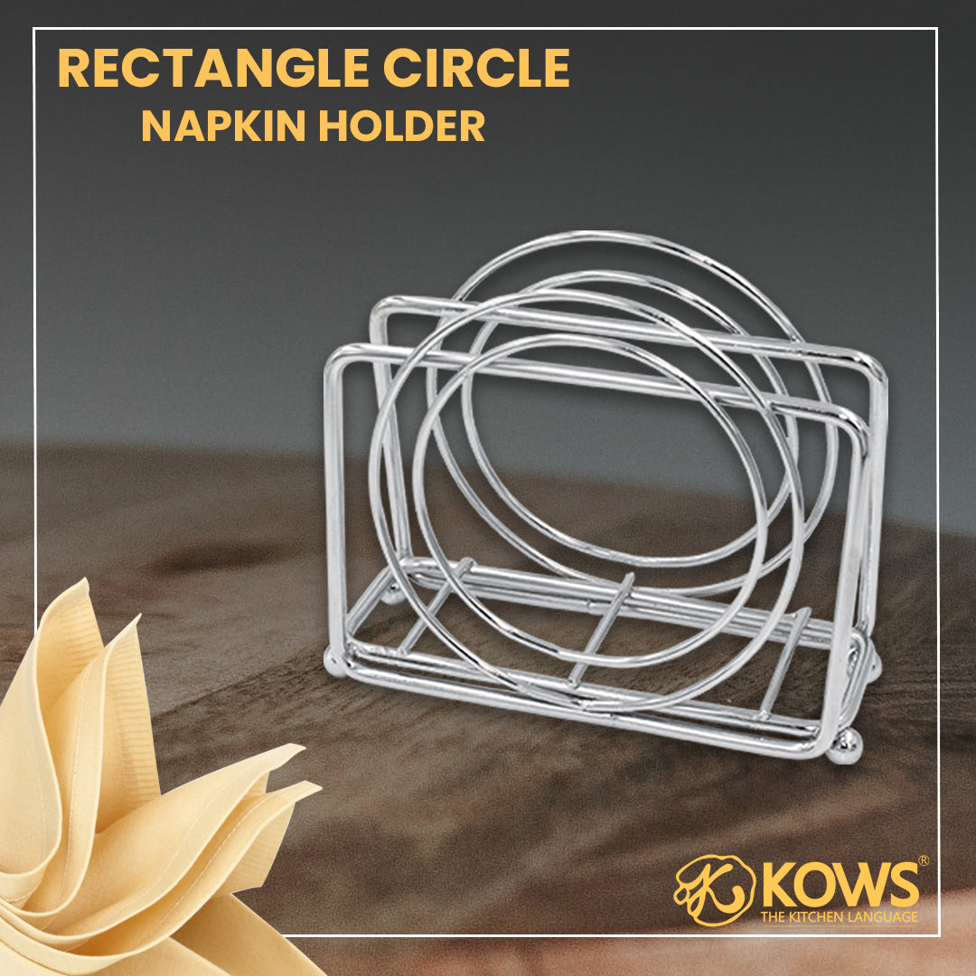 KOWS -RECTANGLE CIRCLE NAPKIN HOLDER -WN003