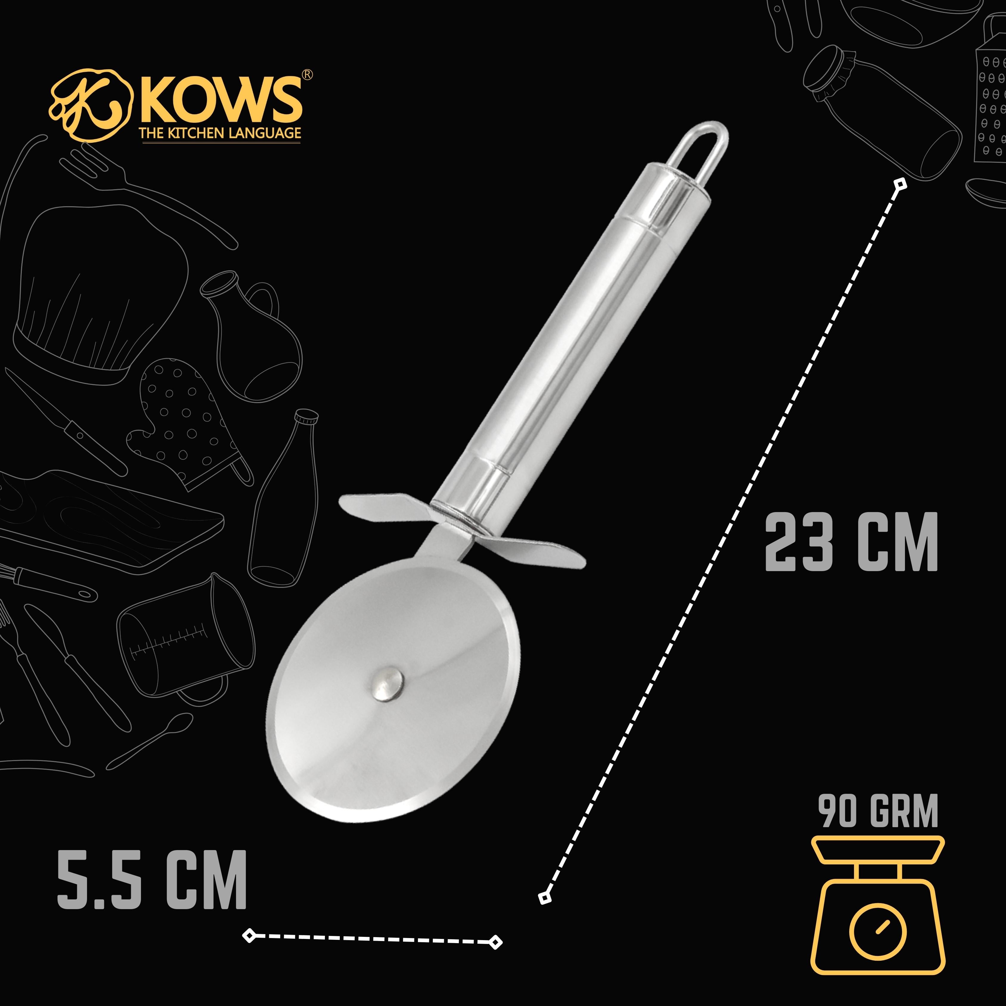 KOWS Dual tone  pizza cutter  (PPC003)