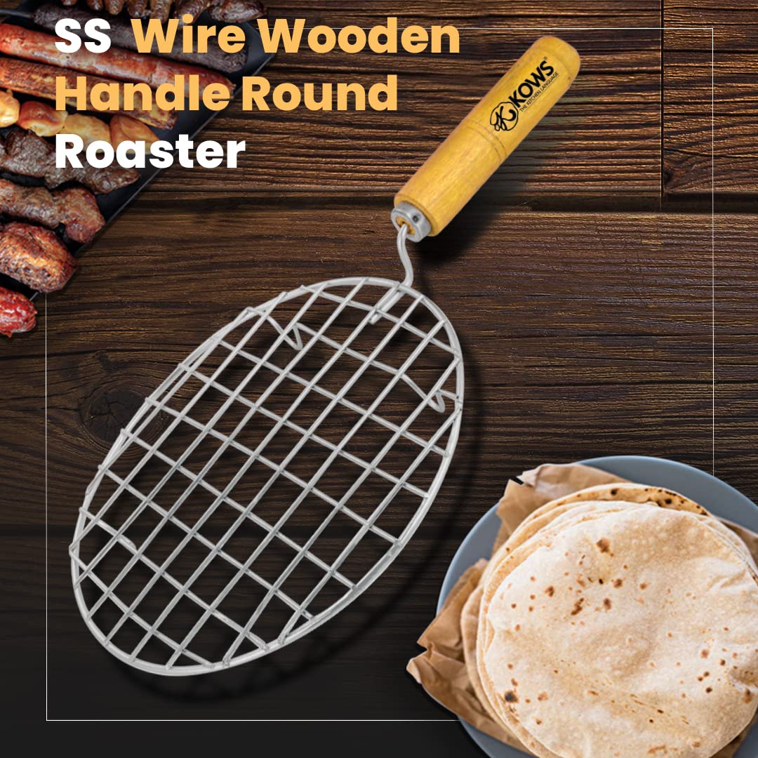 KOWS Wire wooden handle roaster (round)(RST05)