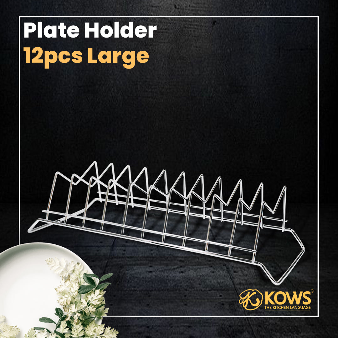 KOWS -12 PCS LARGE PLATE STAND-PTS 003
