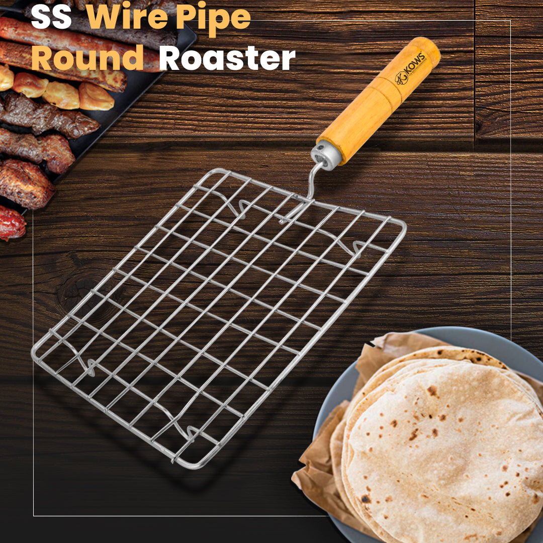 KOWS Wire wooden handle roaster (square) (RST06)
