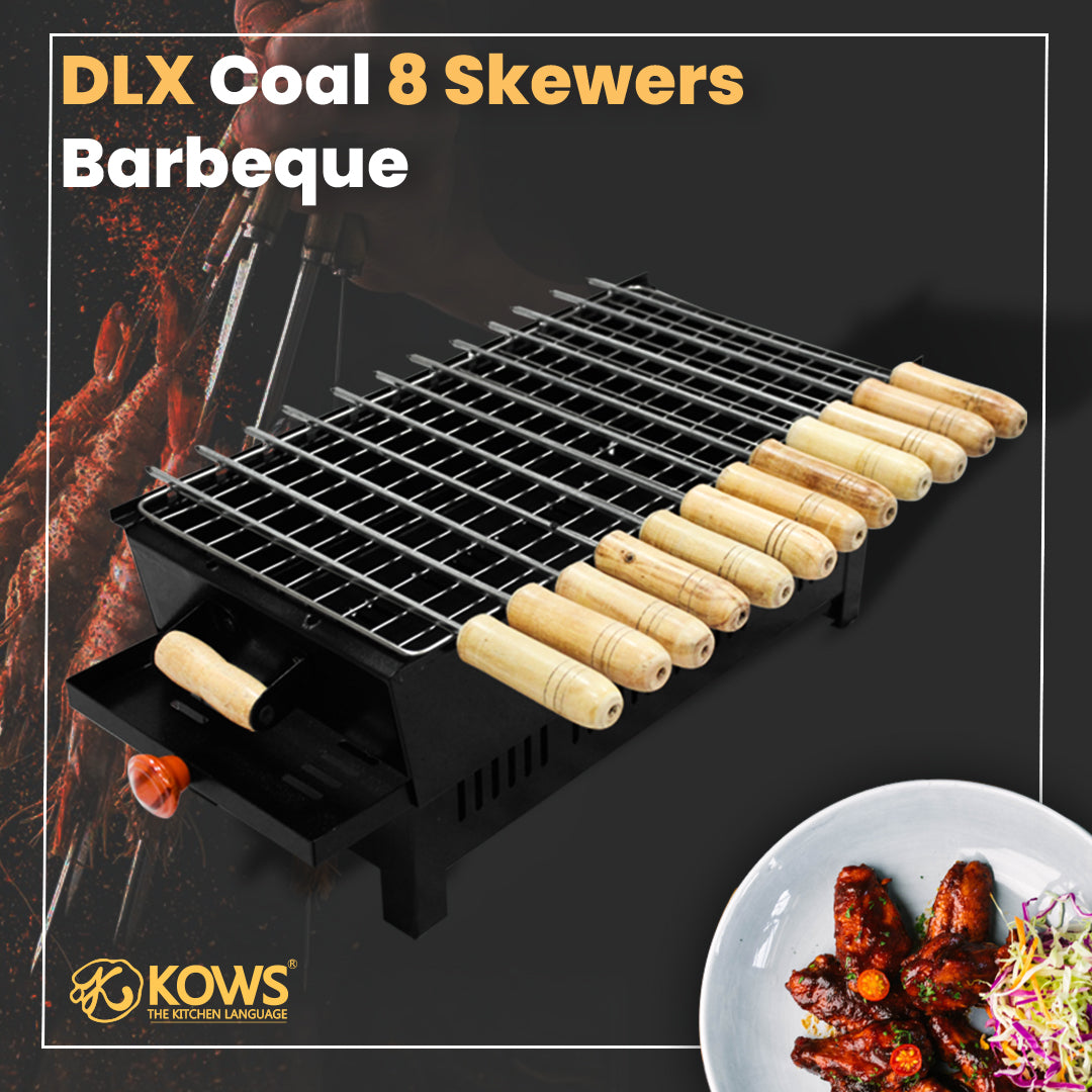 KOWS 12 skewer delux coal barbeque (BBQ006)