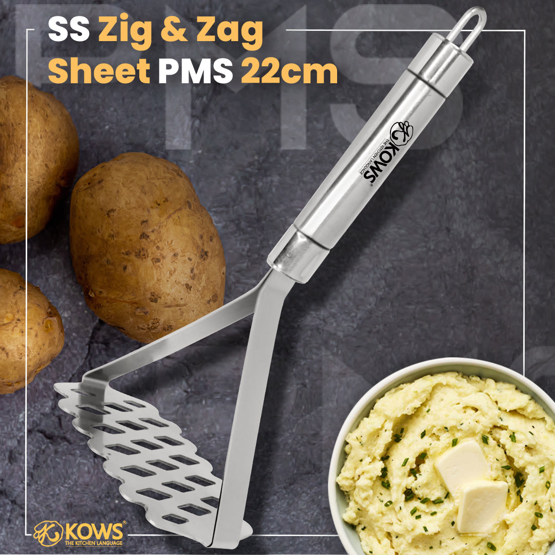 KOWS Zig-zag dual tone  potato masher (PMS 19A)