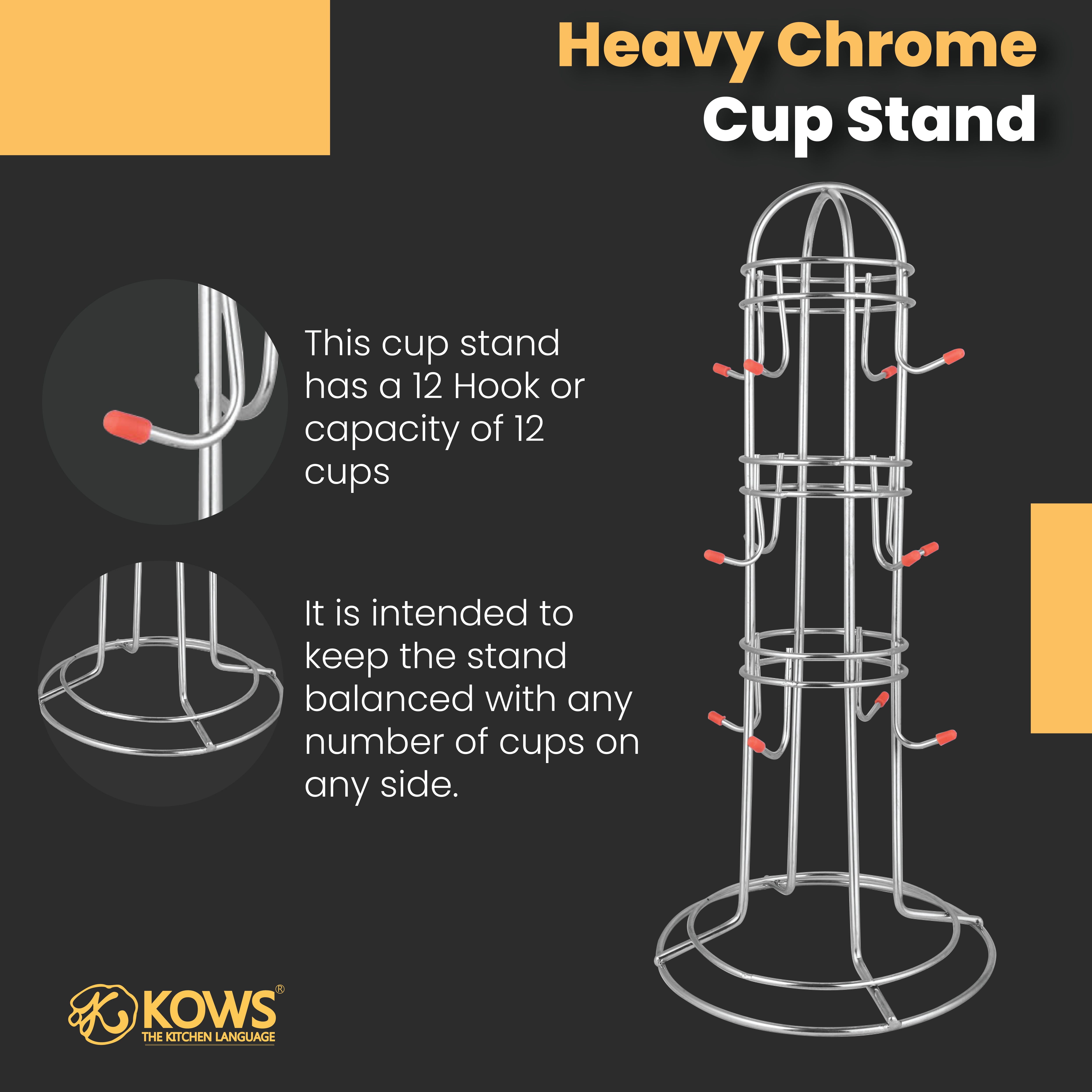 KOWS -HEAVY CHROM CUP STAND-CP 004
