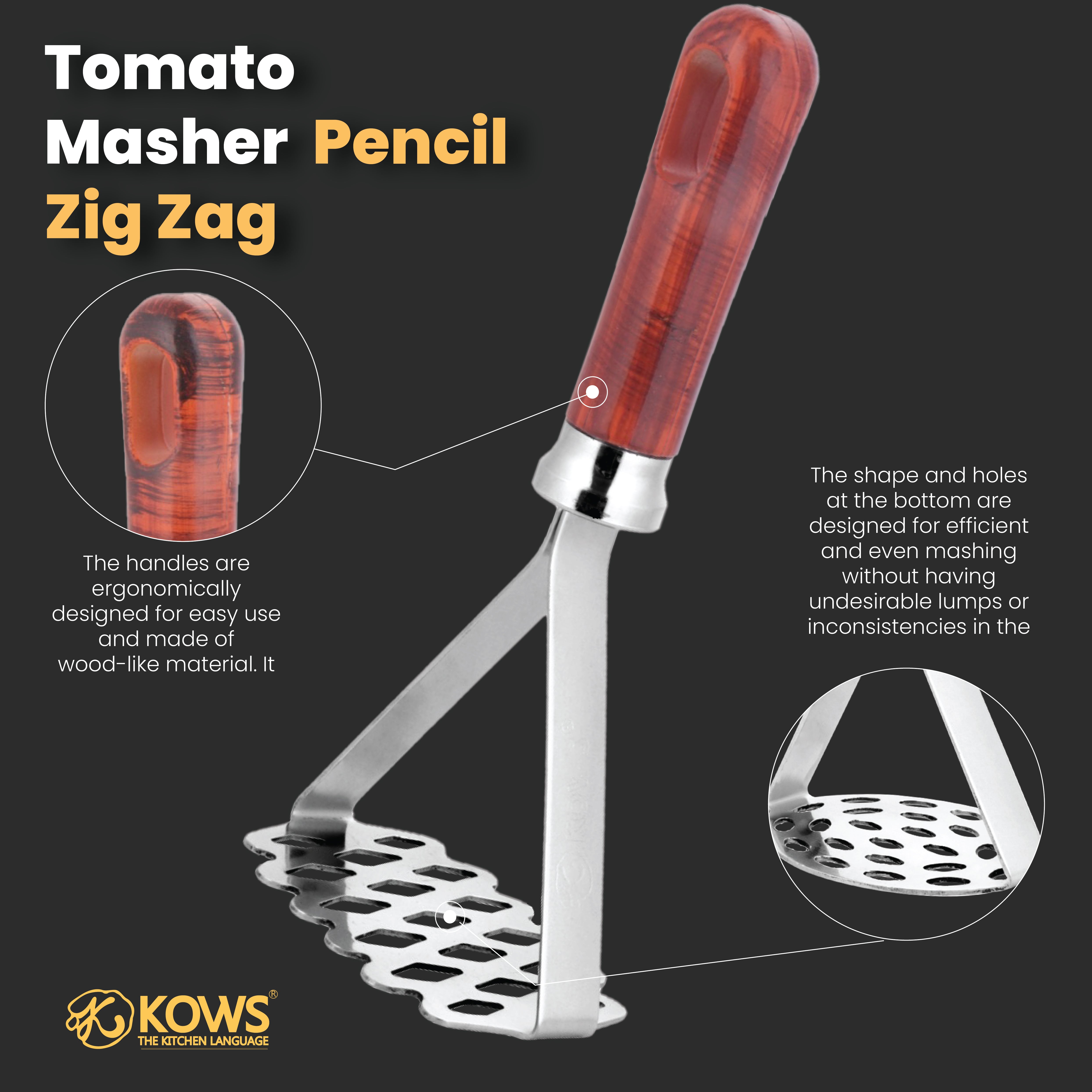 KOWS Tomato masher pencil (zig-zag) (PMS 23)