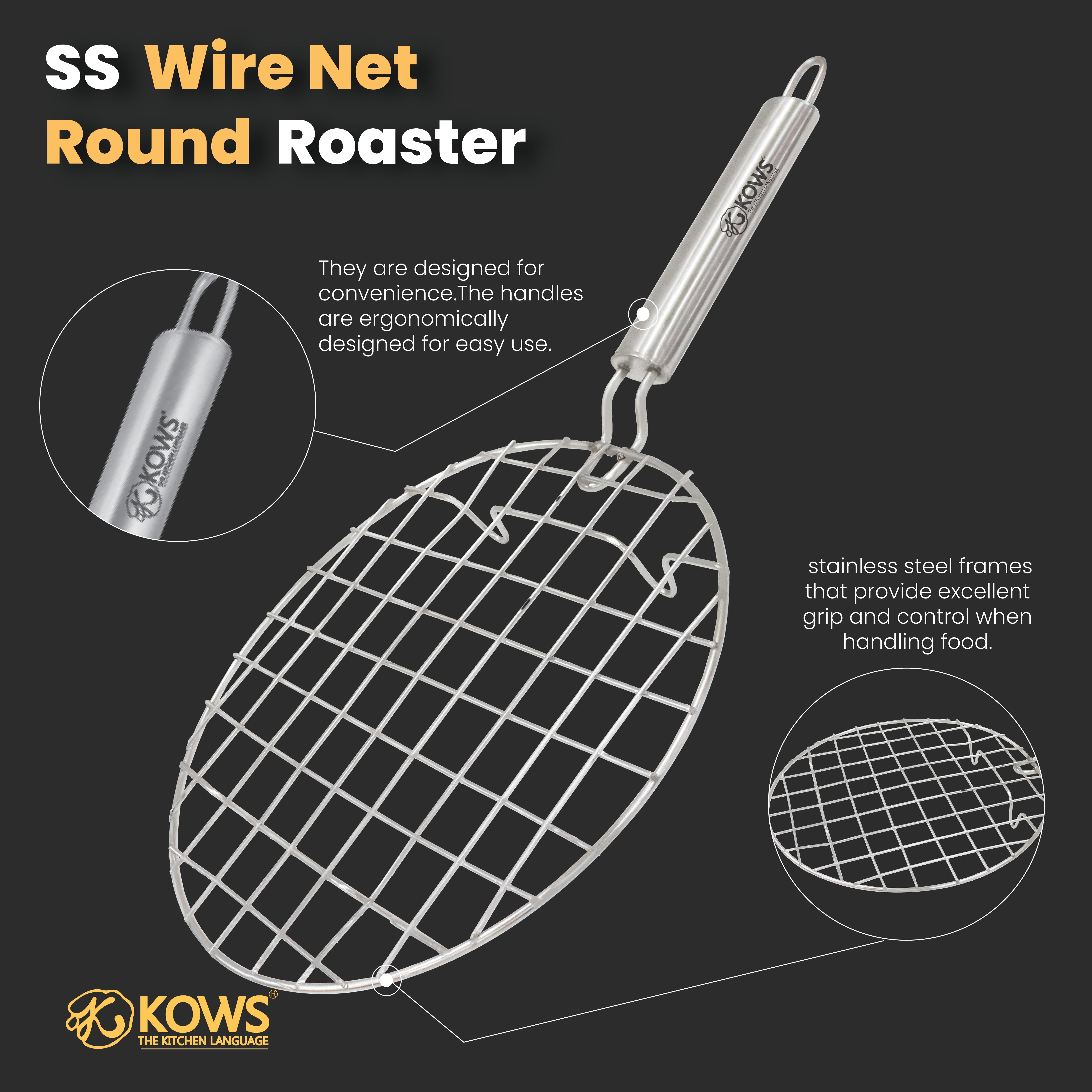 KOWS Pipe net roaster (round) (RST16)