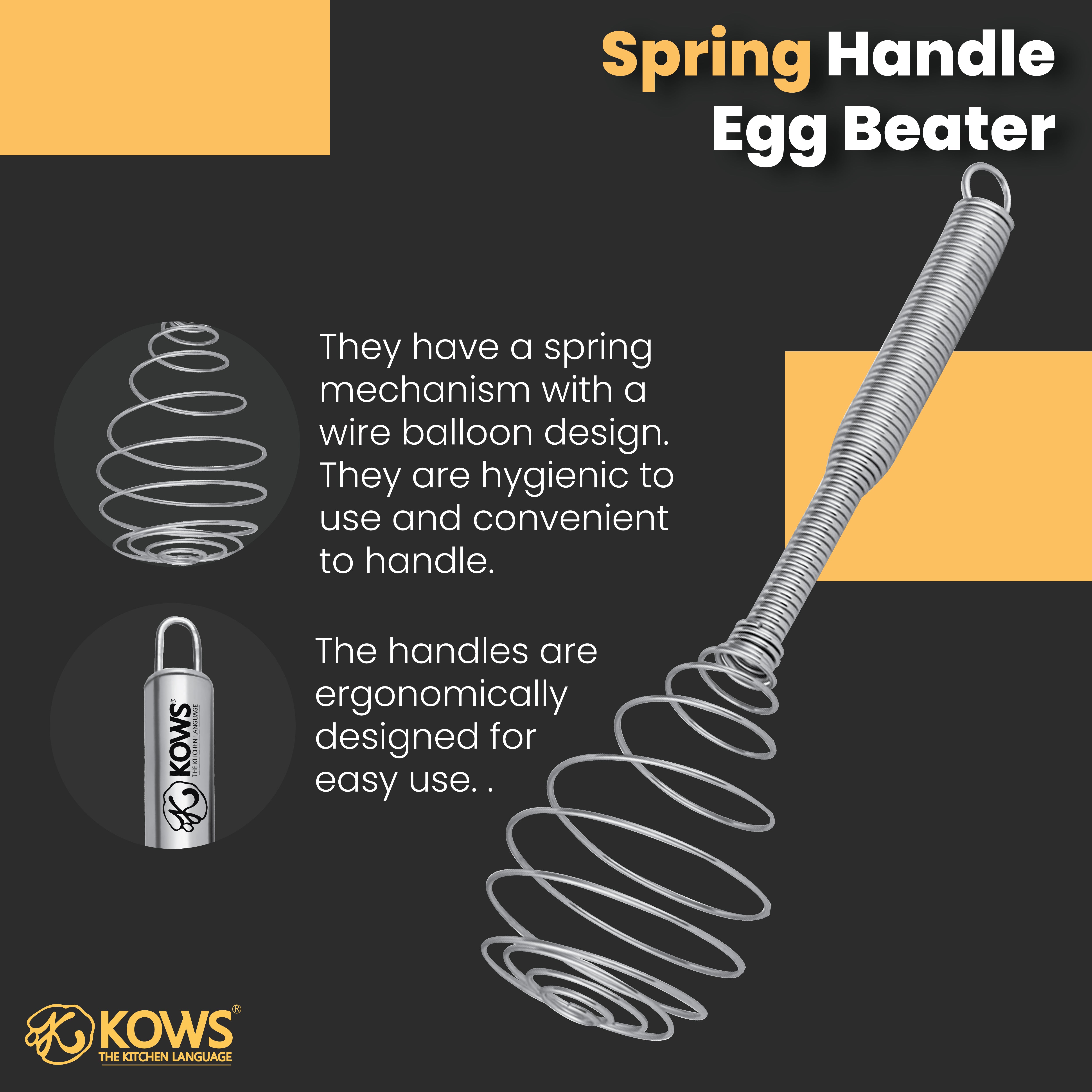 KOWS Egg Beater For Beating and Stirring (EGB 01)