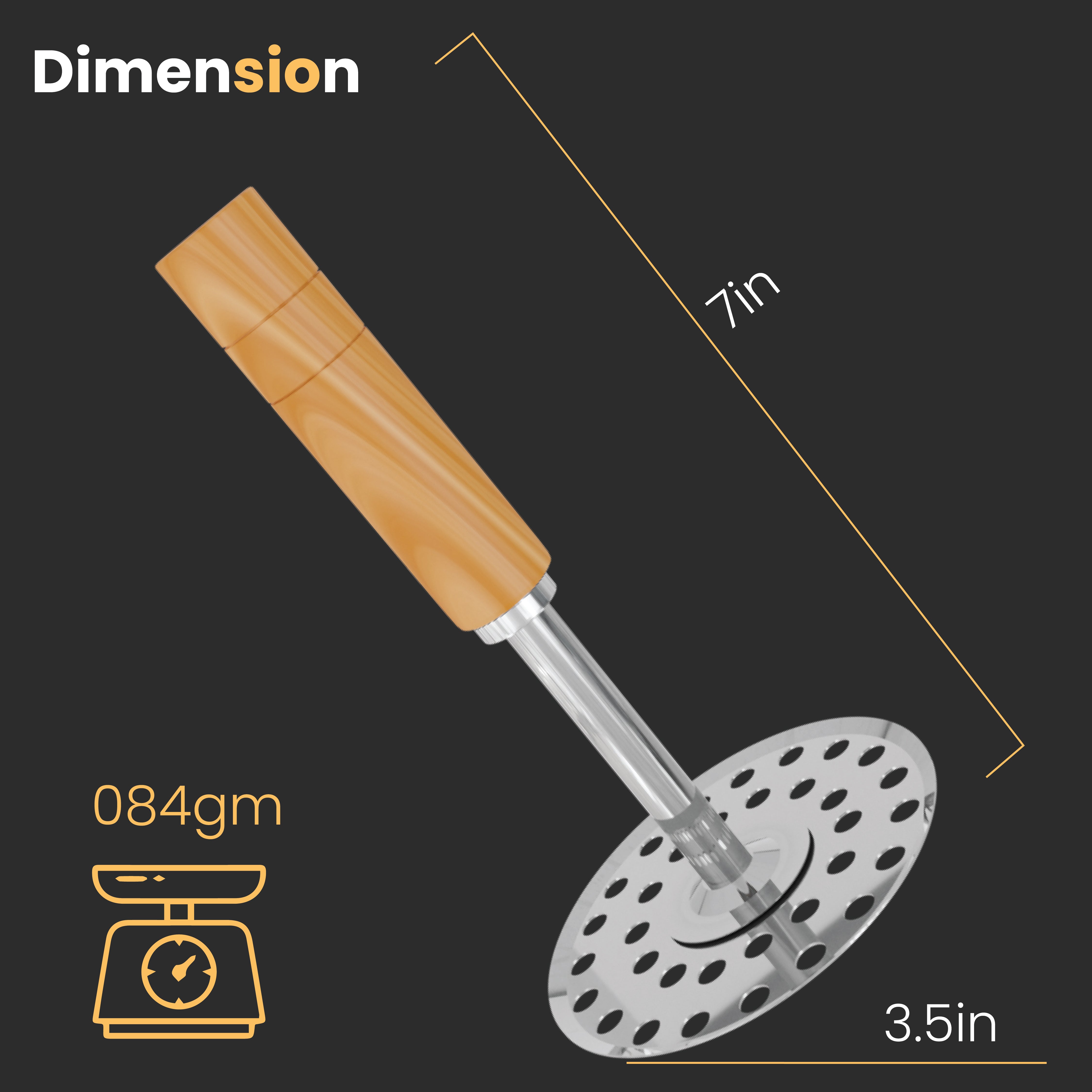 Wooden Handle Masher