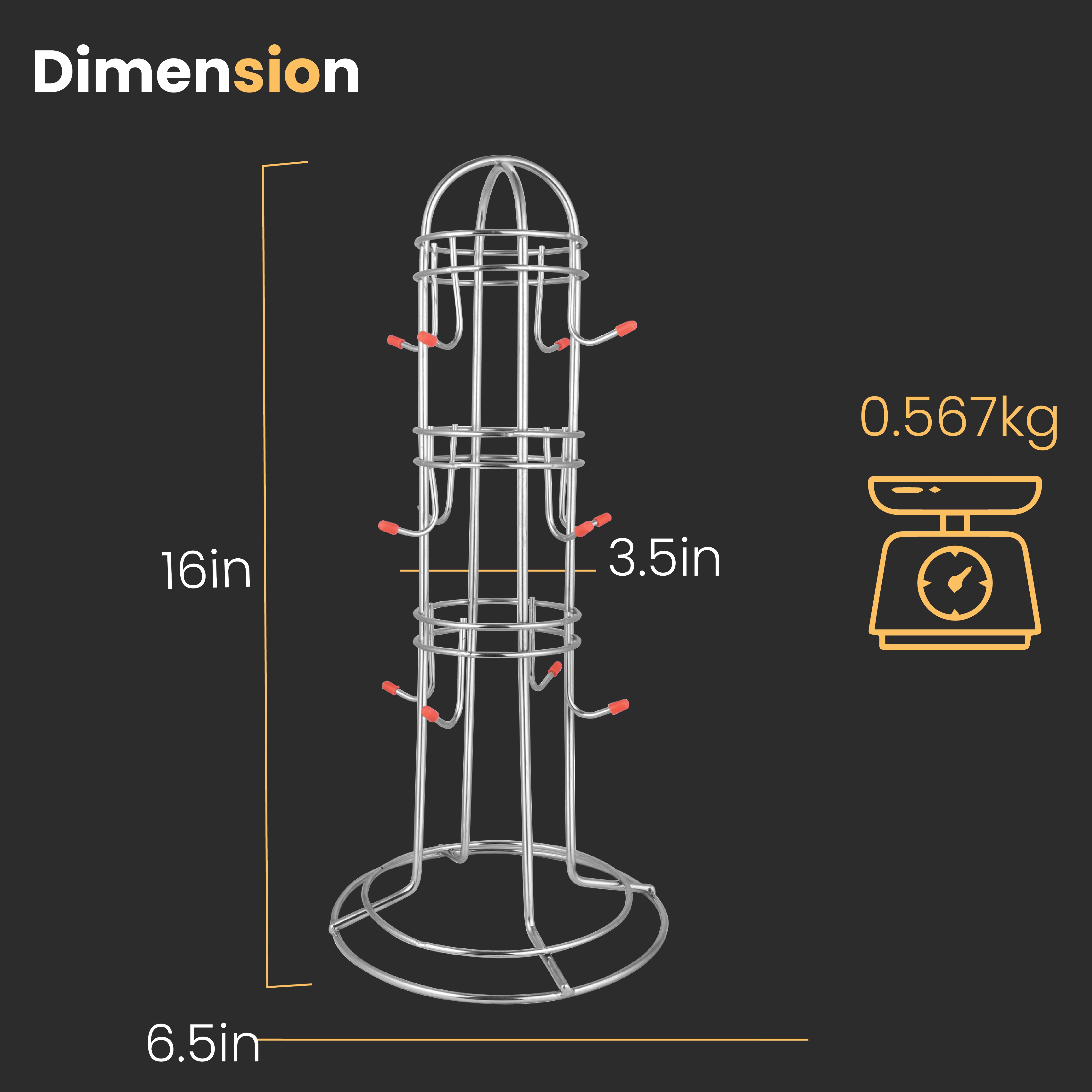 KOWS -HEAVY CHROM CUP STAND-CP 004