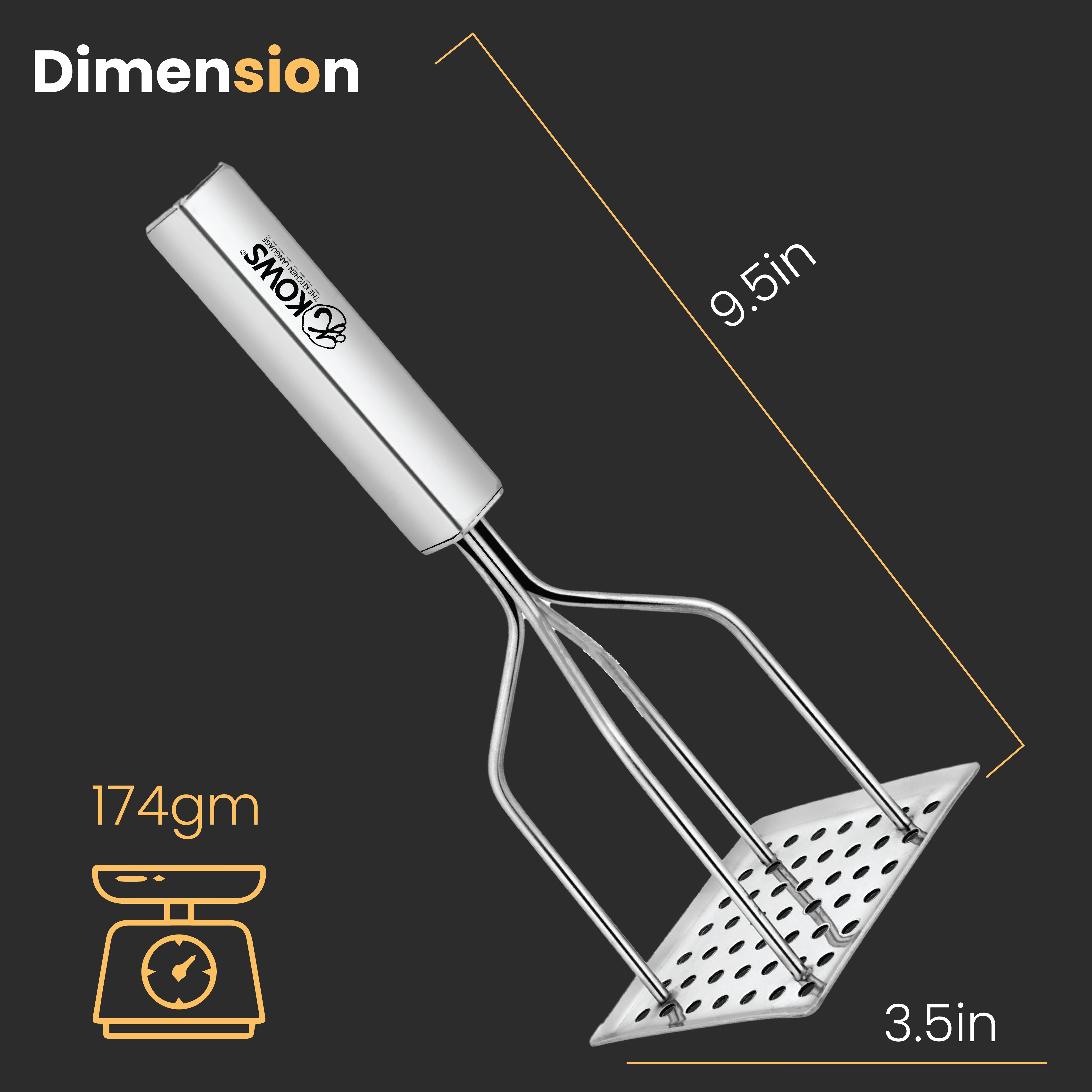 KOWS Square (crown) potato masher (PMS 09)