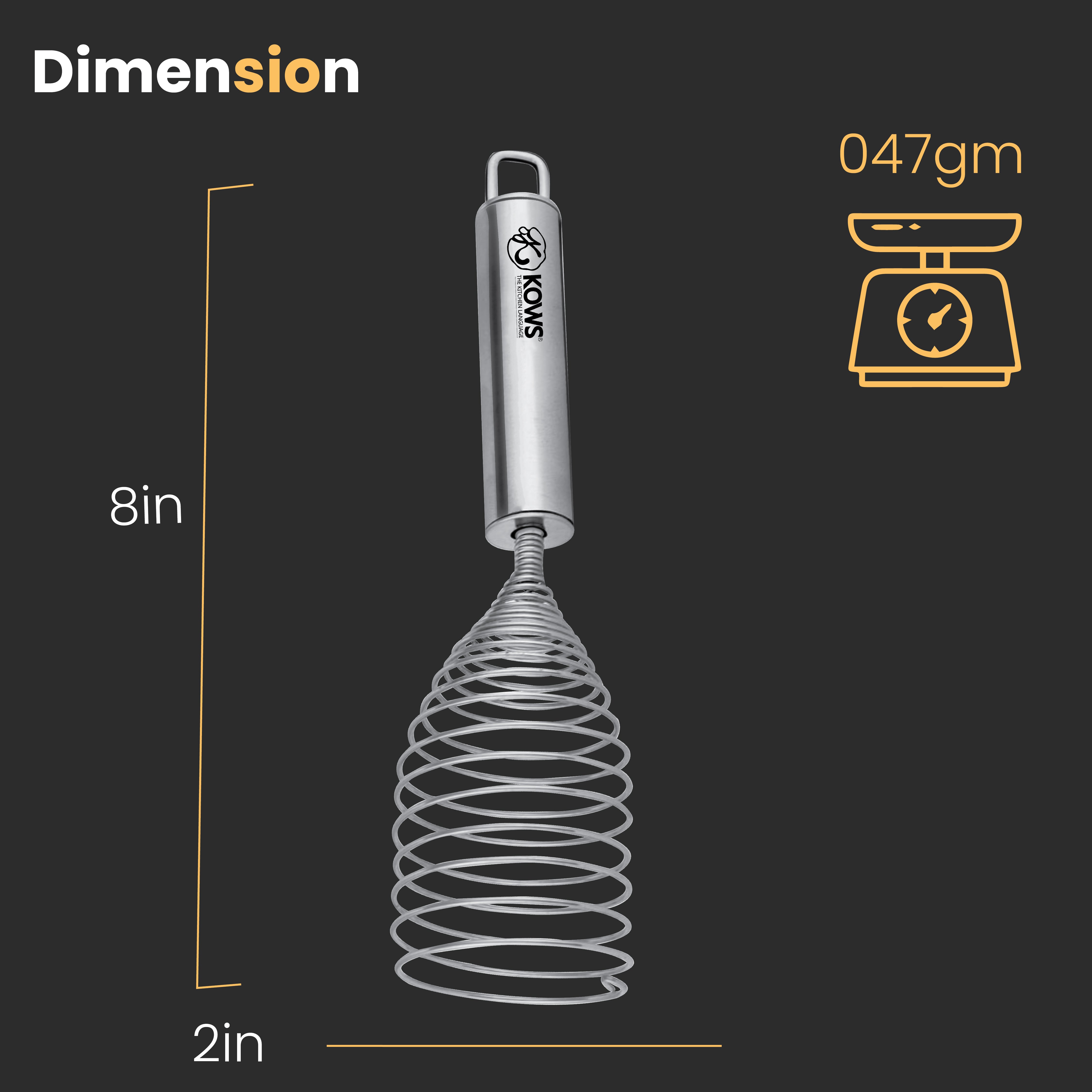 KOWS Egg Beater For Beating and Stirring (EGB03)