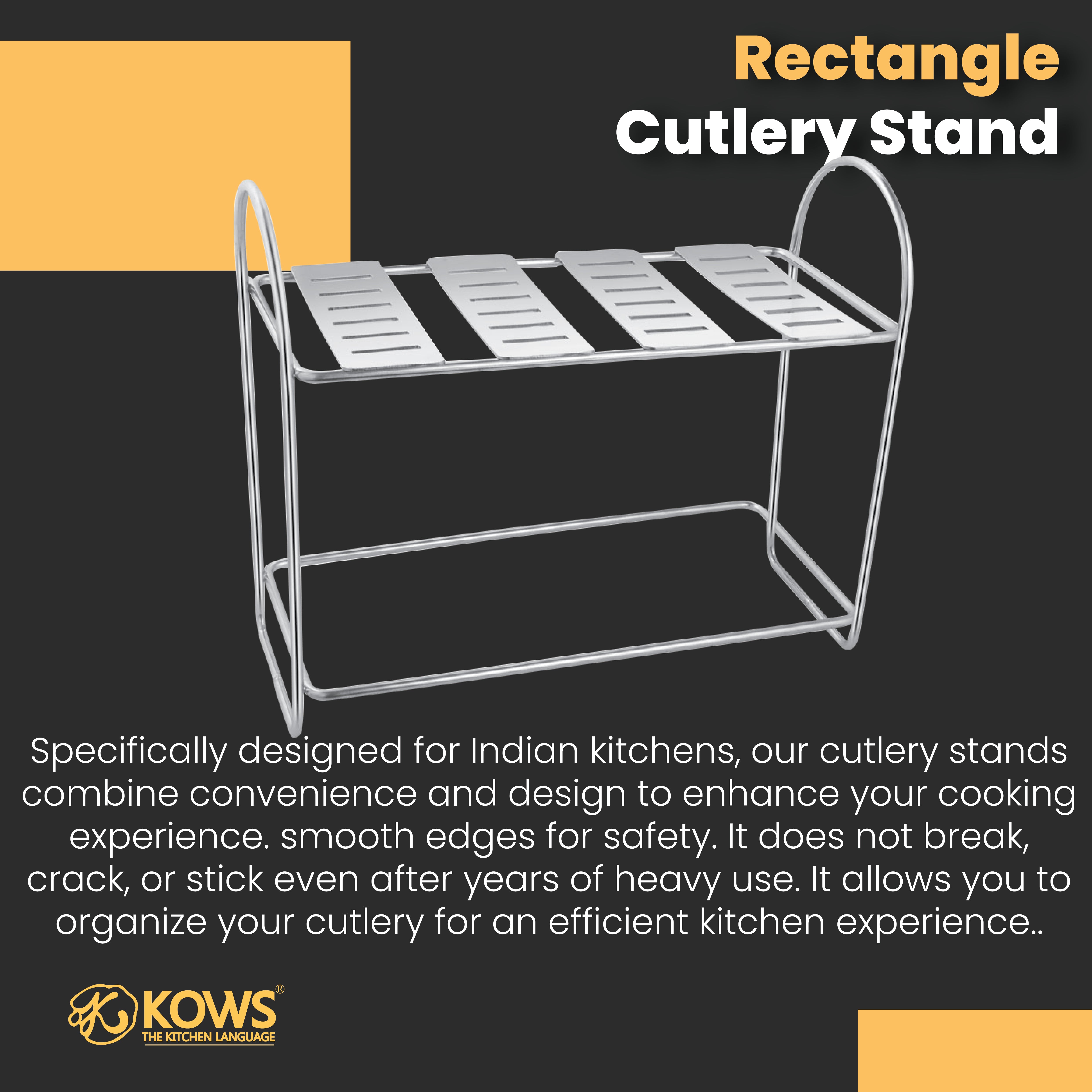 KOWS Rectangle cutlery stand (CTS003)