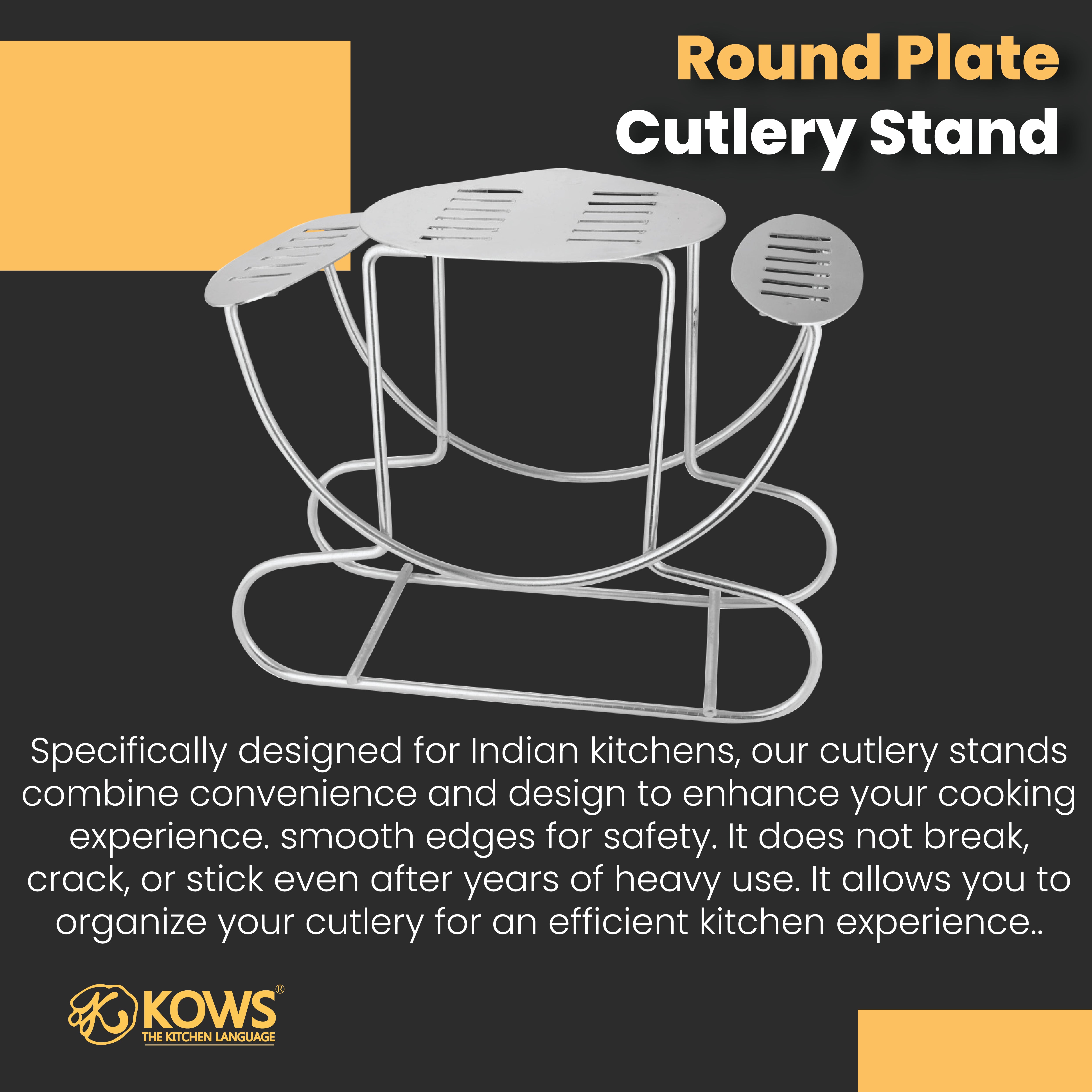 KOWS New oval cutlery stand (CTS001)