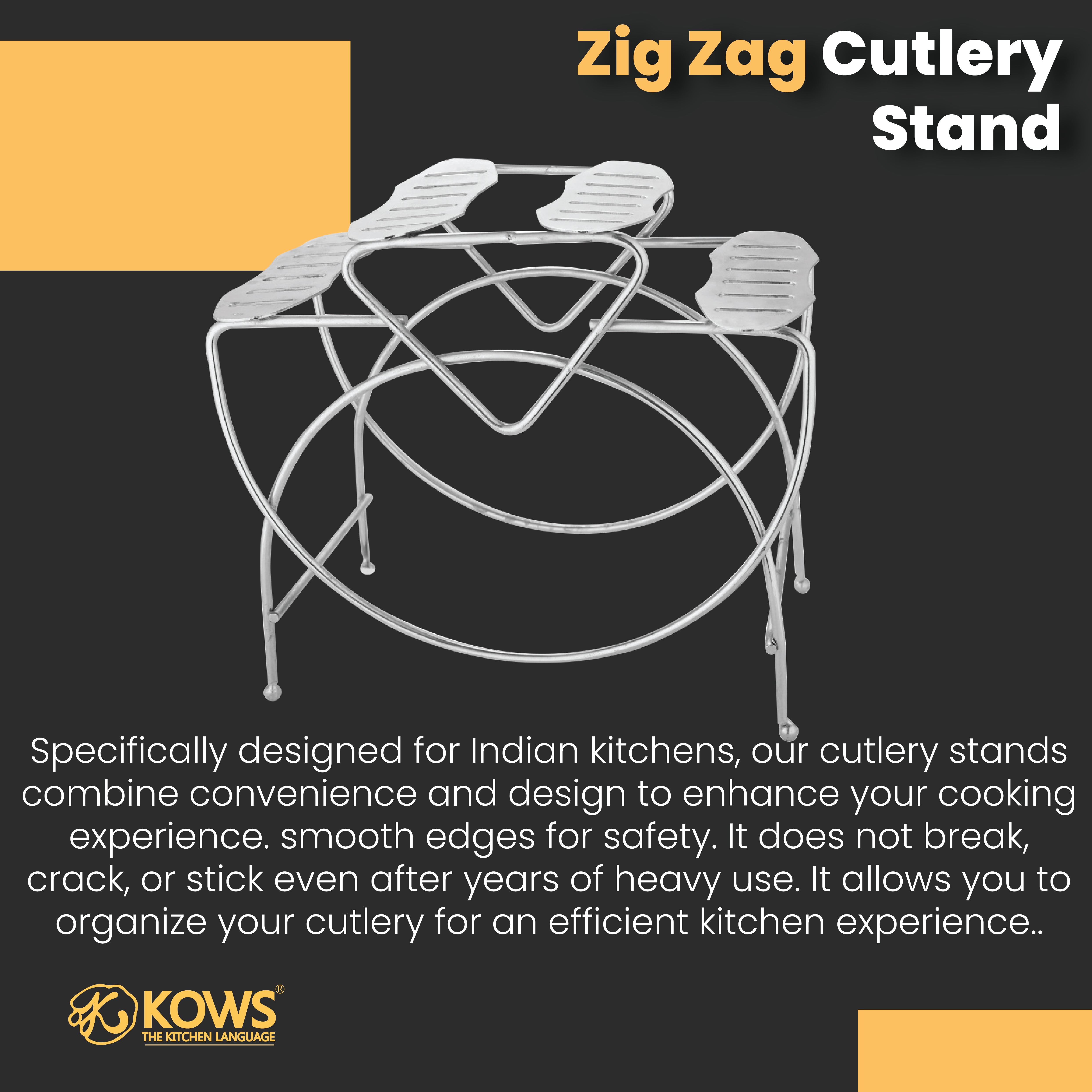 KOWS Rectagle circle  cutlery stand (CTS005)