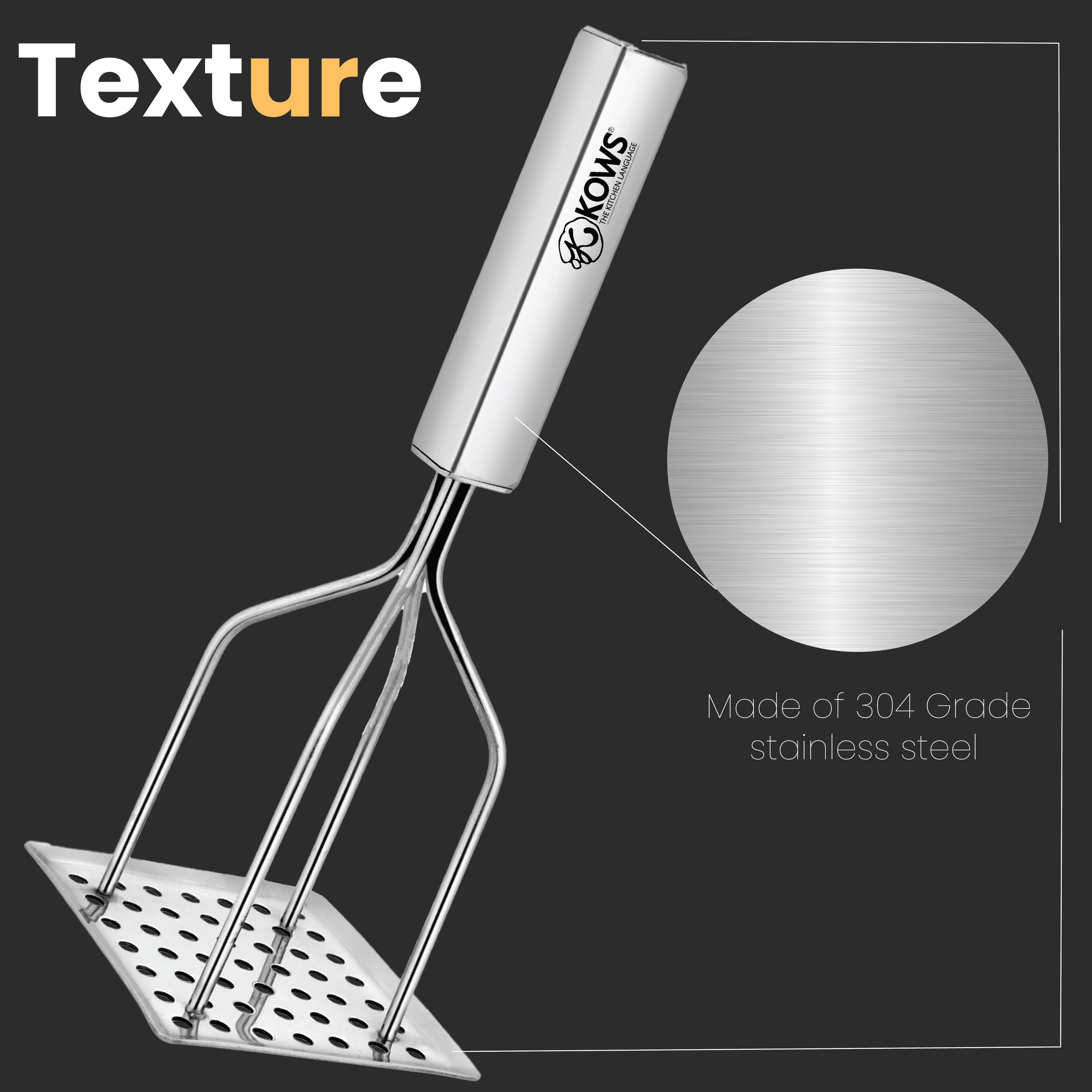 KOWS Square (crown) potato masher (PMS 09)